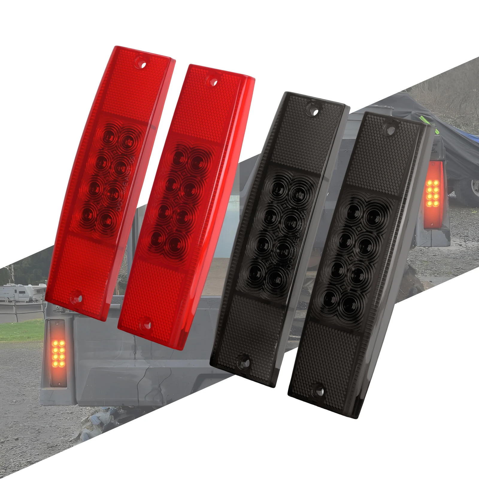 

Суперяркий водонепроницаемый задний фонарь для мотоцикла, 2X, красный светодиодный стоп-сигнал, подходит для Polaris Ranger 800 EFI MIDSIZE 2013 2014