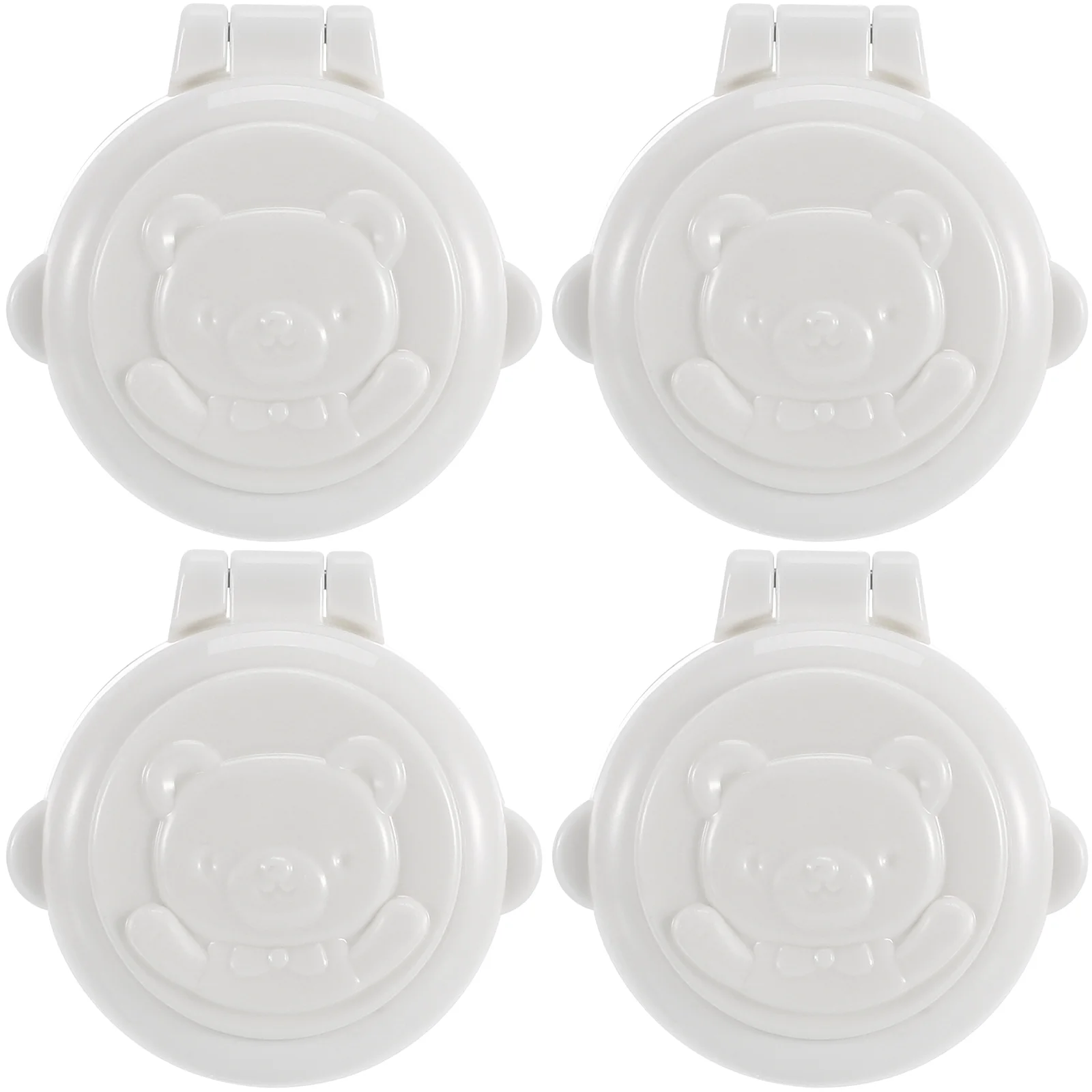 4 Pcs Baby Car Protection Cap Key Start Covers Computer Home Appliance Accessories Button Protective White Security Lock