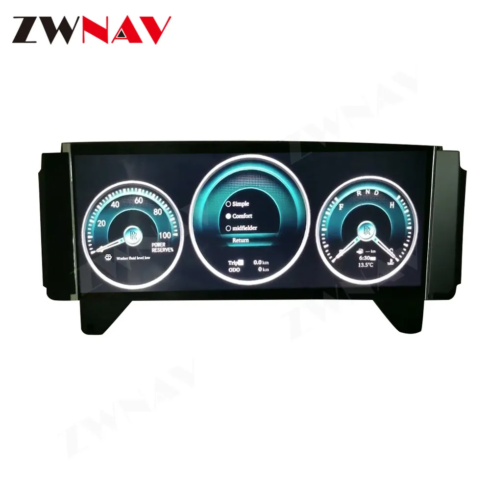 عداد المسافات LCD مقاس 12.3 بوصة لنظام لينكس لوحة القيادة الرقمية لـ Rolls-Royce Phantom 2004-2012 #5