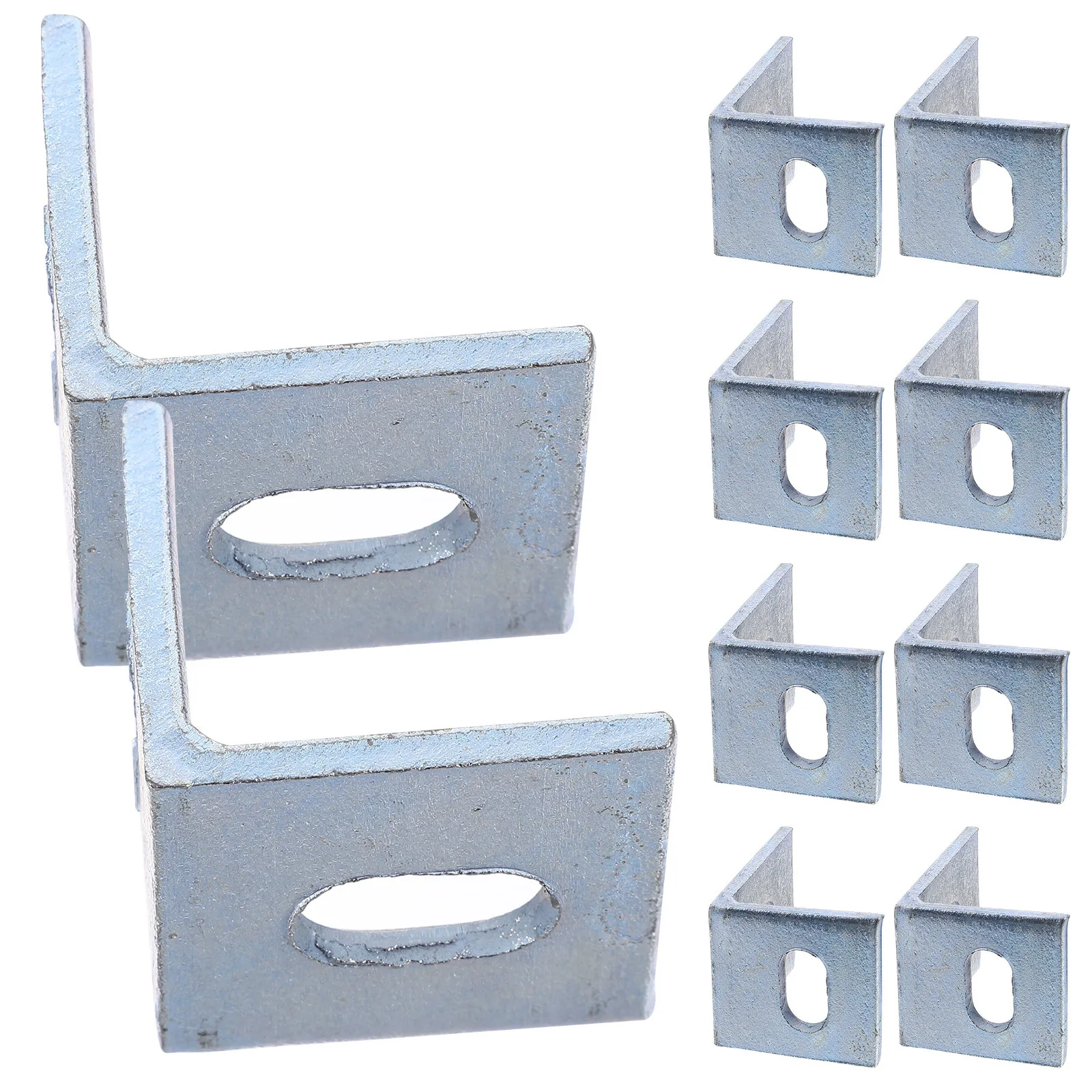 

10Pcs L Brackets for Shelves Smooth Edges Easy Install Metal Angle Brackets for Wood Construction Home Decor 90 Degree Bracket