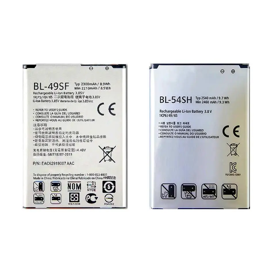 

Долговечный аккумулятор мобильного телефона BL-49SF BL-54SH 2300-2540 мАч для LG Optimus Beat G4 Mini Lte II Iii