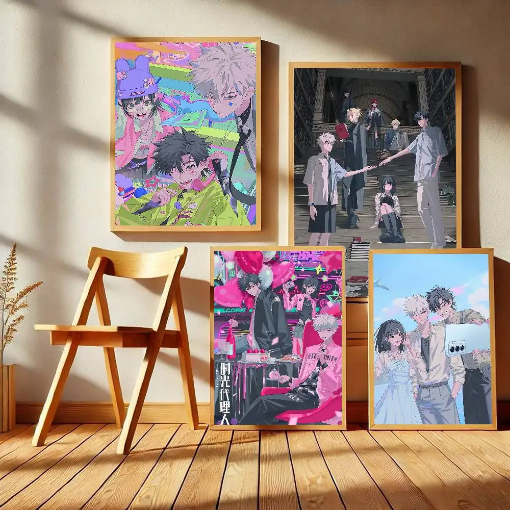 Link Click Anime Self-adhesive Art Poster Whitepaper Sticker DIY Room Bar Cafe Wall Decor