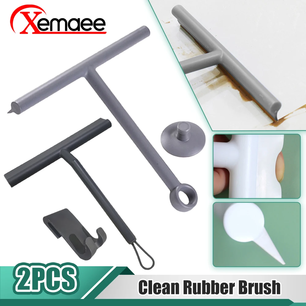 Shower Squeegee Window Glass Wiper Silicone Scraper Cleaner Brush Long Handle Bathroom Mirror Wiper Scraper Cleaning Accessories