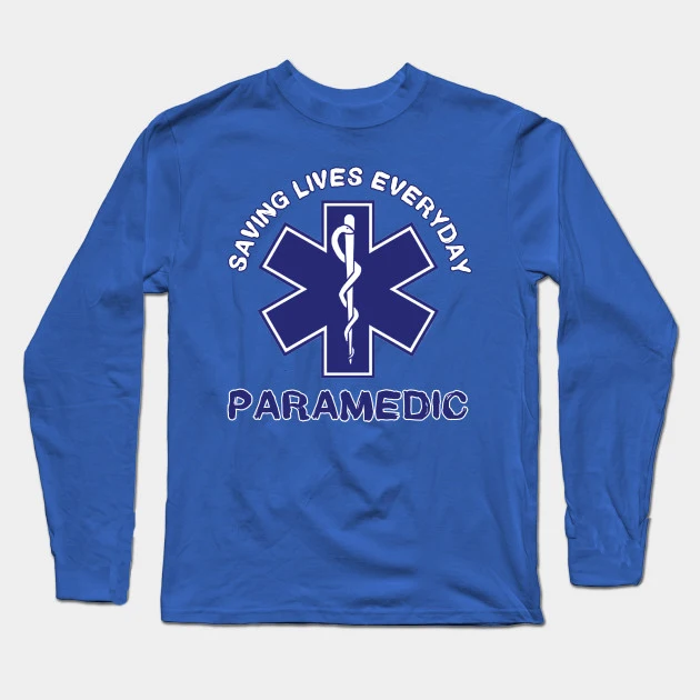 EMS EMT Saving Lives Everyday Paramedic Caduceus Symbol T-Shirt. Summer Cotton O-Neck Long Sleeve Mens T Shirt New S-3XL