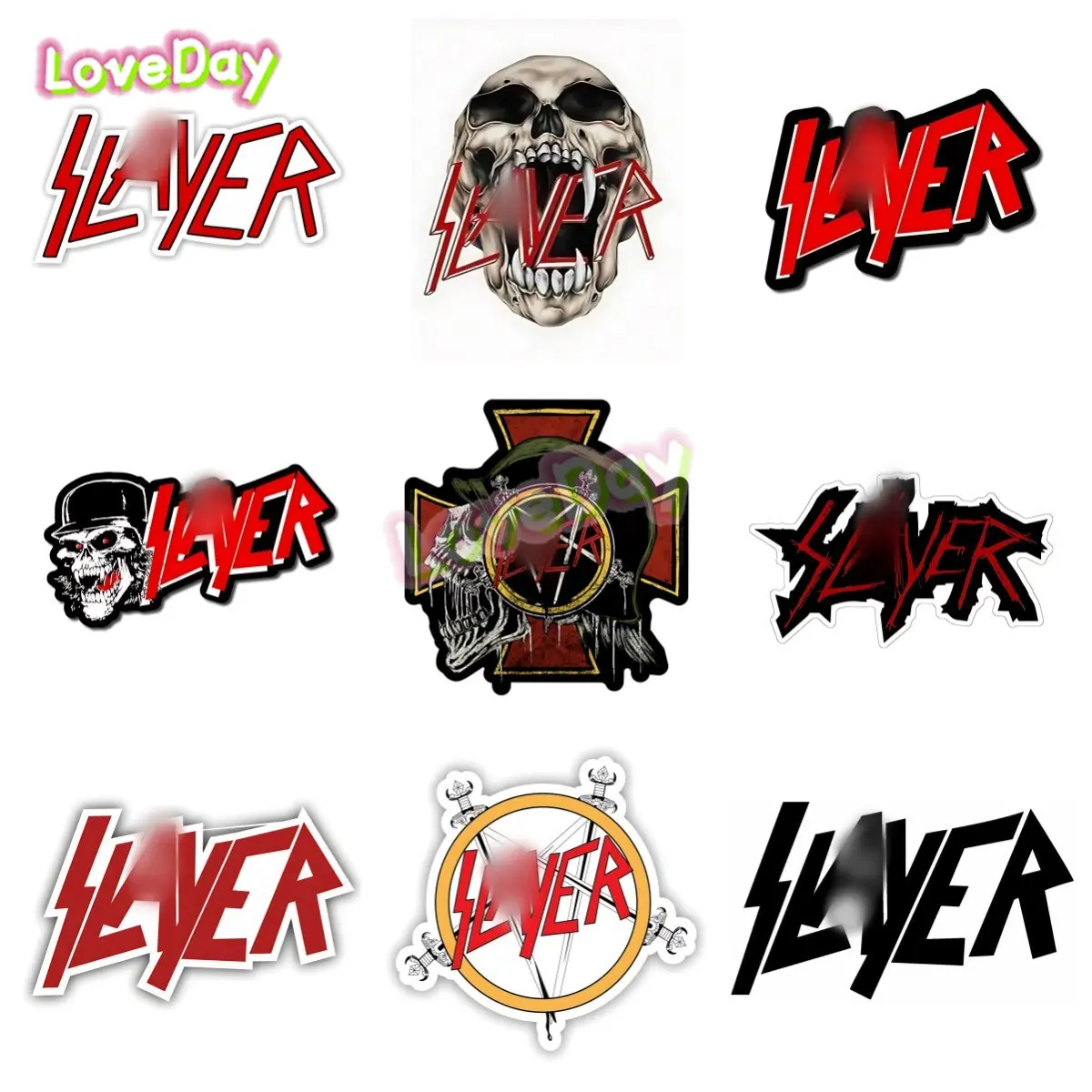 Heavy Metal Music Band Vinyl Slayer's Band Logo Car Sticker Decal Auto Motorcycle Luggage Phone Decoration Sticker