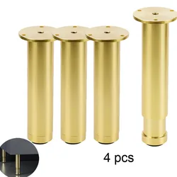 4pcs Adjustable Sofa Legs Metal Modern Furniture Legs for Cabinet Couch Dresser Closet Height Round Sofa Bed Legs Basic