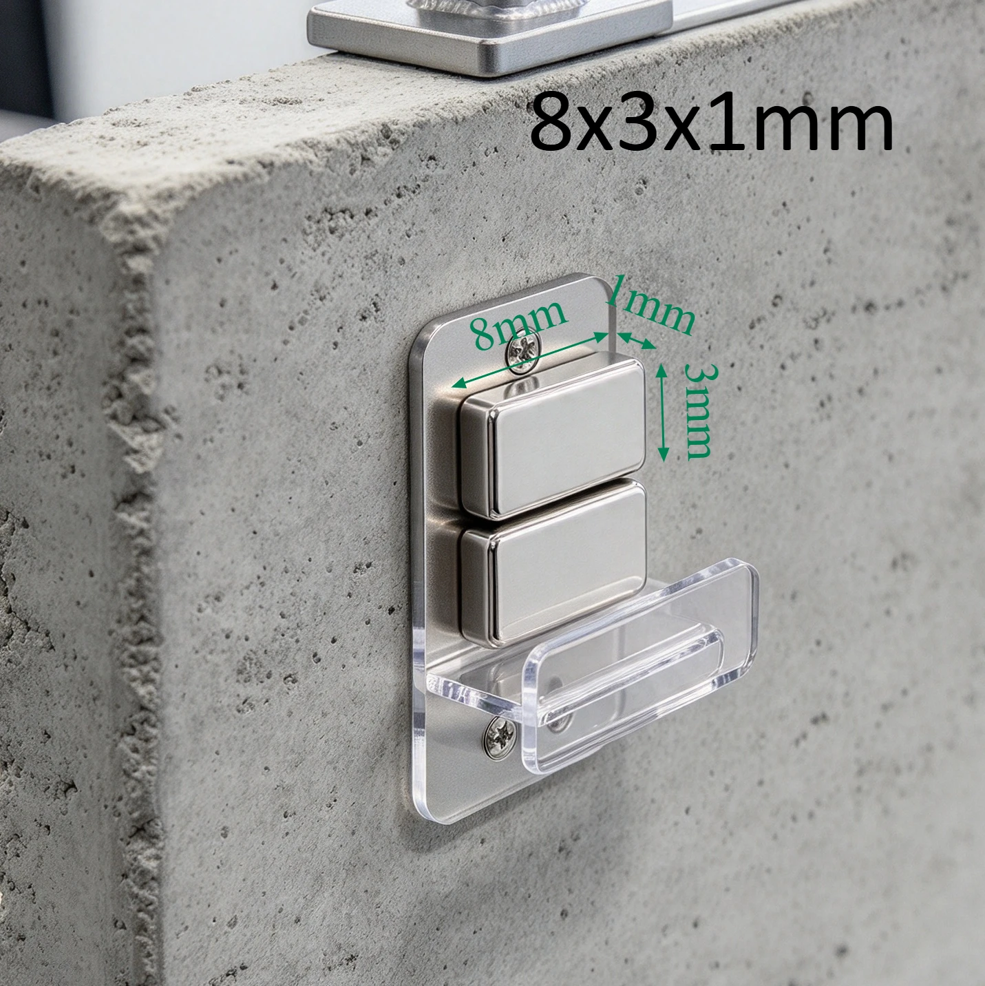 8x3x1mm Small Square Magnets Strong Neodymium Rectangular Block for Home Fridge Office Documents DIY Crafts 8*3*1