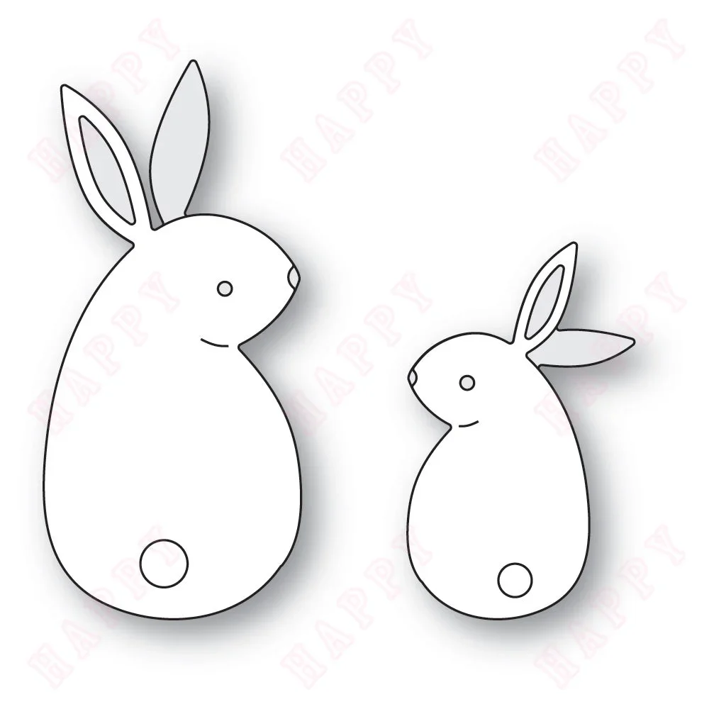 Cuddle Bunny Bunny Faces Thoughtful Bunny Dies Series Metal Cutting Dies Decorating Scrapbook Diy Paper Card Album Mould Craft