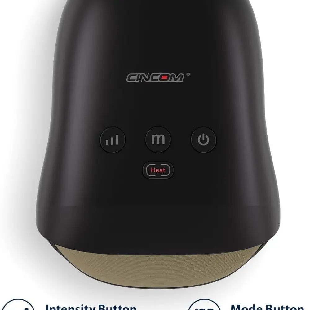 جهاز مساج يدوي لاسلكي مع حرارة وضغط لتخفيف الآلام وتخفيف نفق الرسغ، هدية مثالية للنساء (أسود)