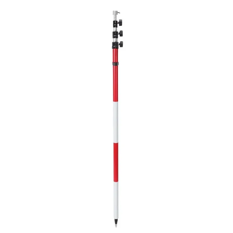 

【From China】3.6m 4.6m 5.2m Aluminum Telescopic Surveying Prism Pole, Quick high accuracy,Measuring accessories survey and draw