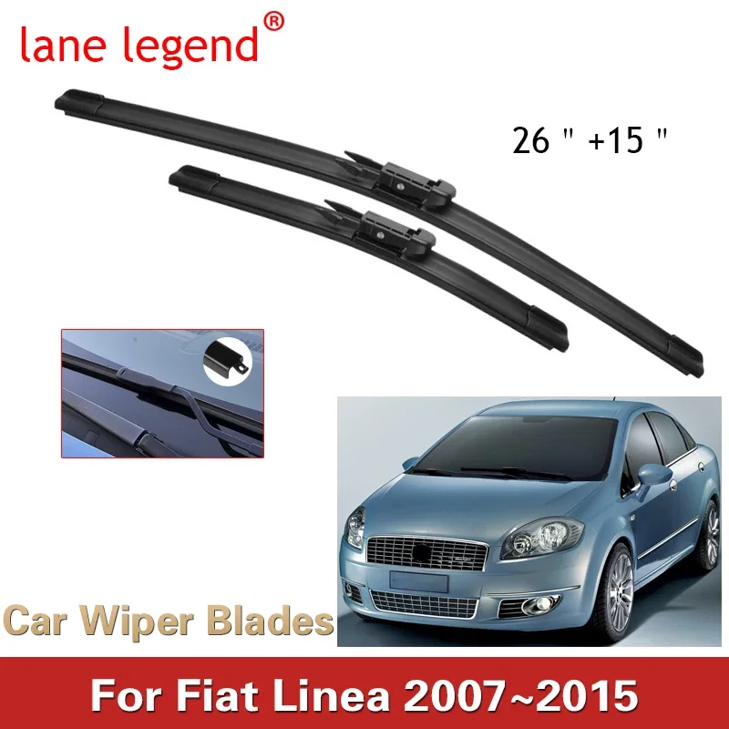 Car Wiper Blade Front Window Windscreen Windshield Wipers Blade pinch tab Auto Accessories For FIAT LINEA 26''+15'' 2007-2015