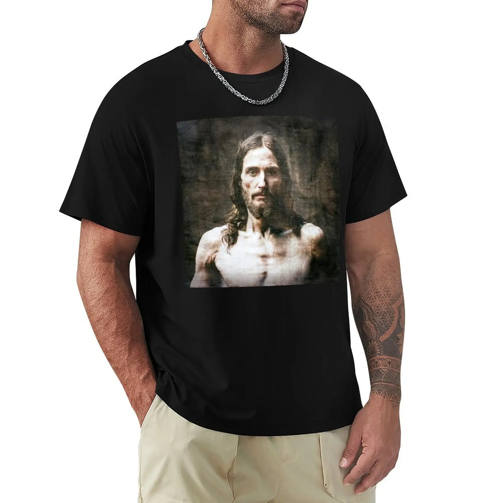 

AI Jesus Christ - Shroud of Turin T-Shirt football t shirt luxury designer Personalized t-shirt anime shirts men