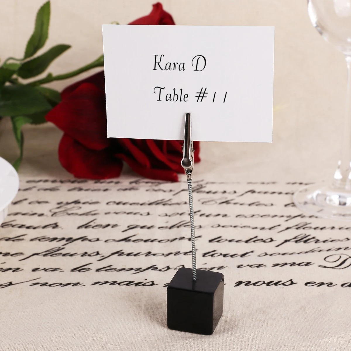 Cube Stand Wedding Table Name Number Holder Party Decoration Card Holders Picture Memo Note Photo Clip Holder 