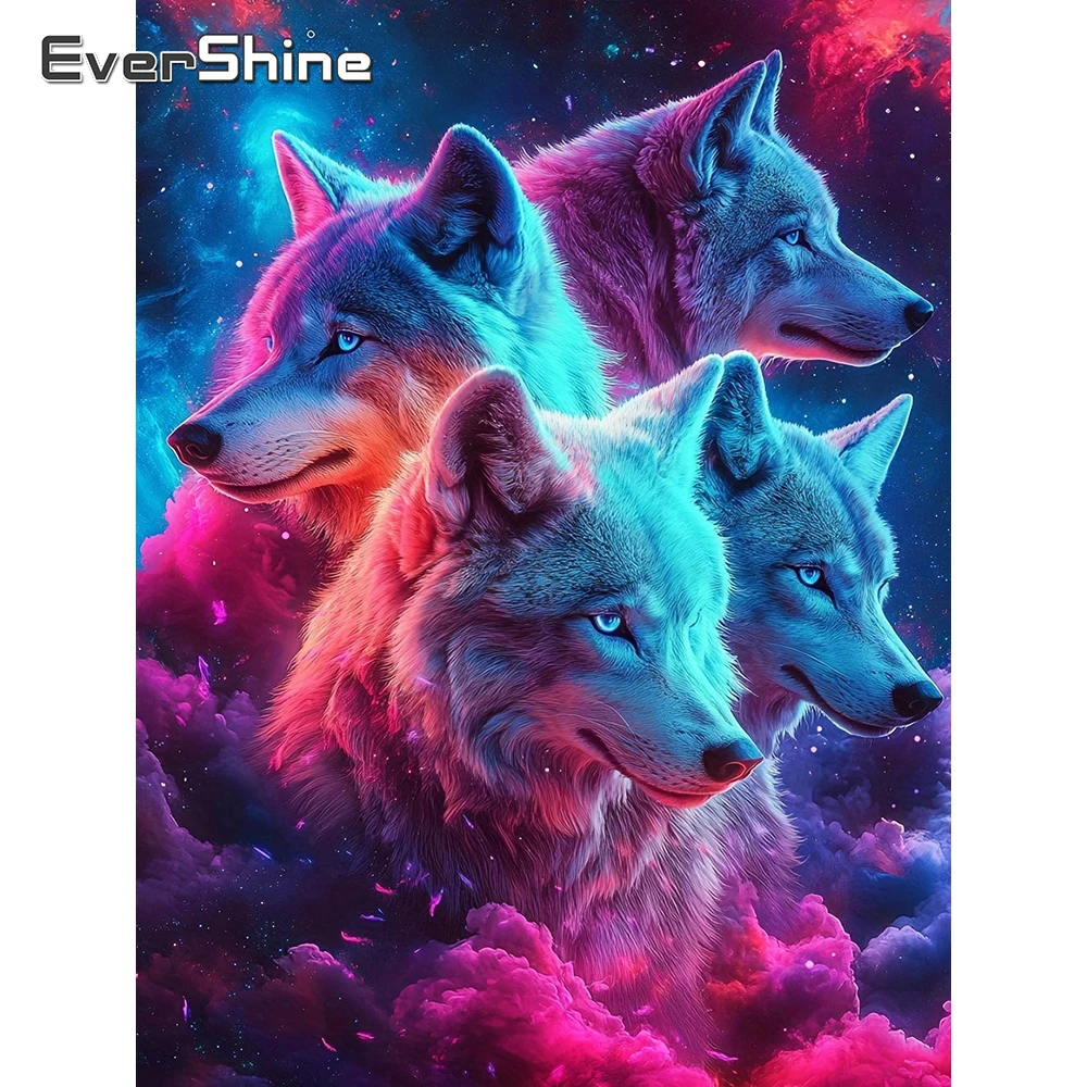 Evershine Diamant Stickerei Wolf Bild Von Strass Malerei Tier Kreuz Stich Kit Mosaik Neue Ankunft Wohnkultur