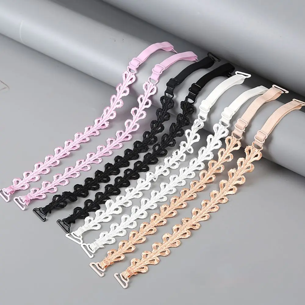 الدانتيل عدم الانزلاق لحفل الزفاف المطرزة حزام الكتف الشفاف الصدرية الملحقات العشير اكسسوارات حزام الصدرية غير مرئية