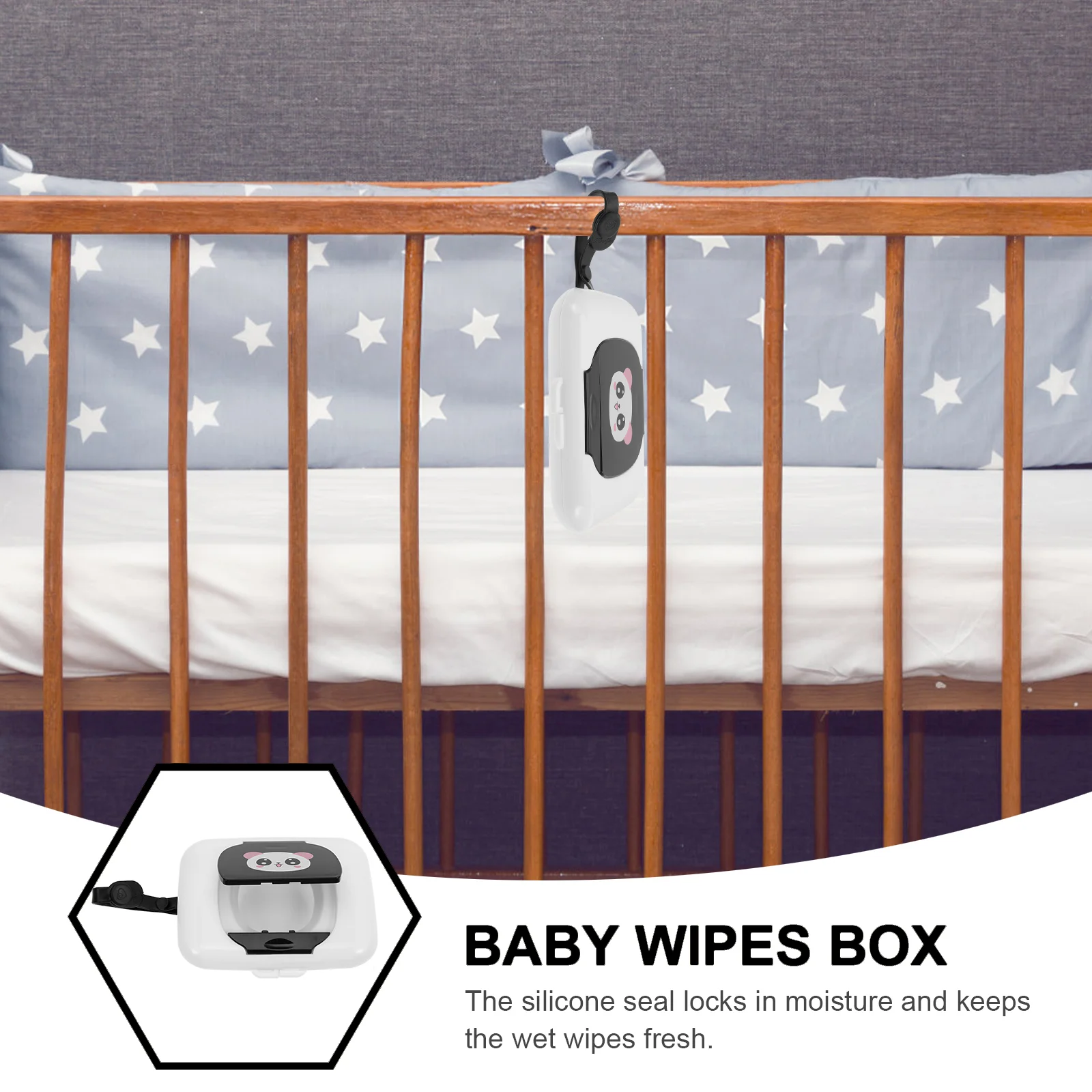 Caja de toallitas húmedas para bebé, contenedor de pañuelos al aire libre, dispensador, soporte portátil, blanco, viaje