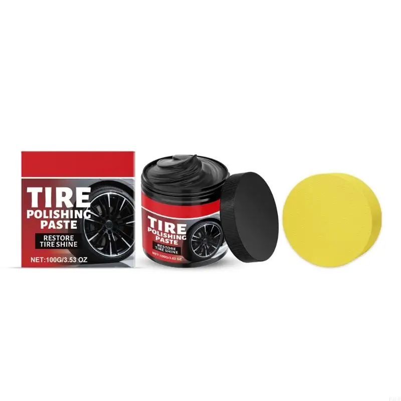 F1CF New Hub Refurbishment Paste Auto Tire Rims Scratch Paint Polishing Paste with Sponge
