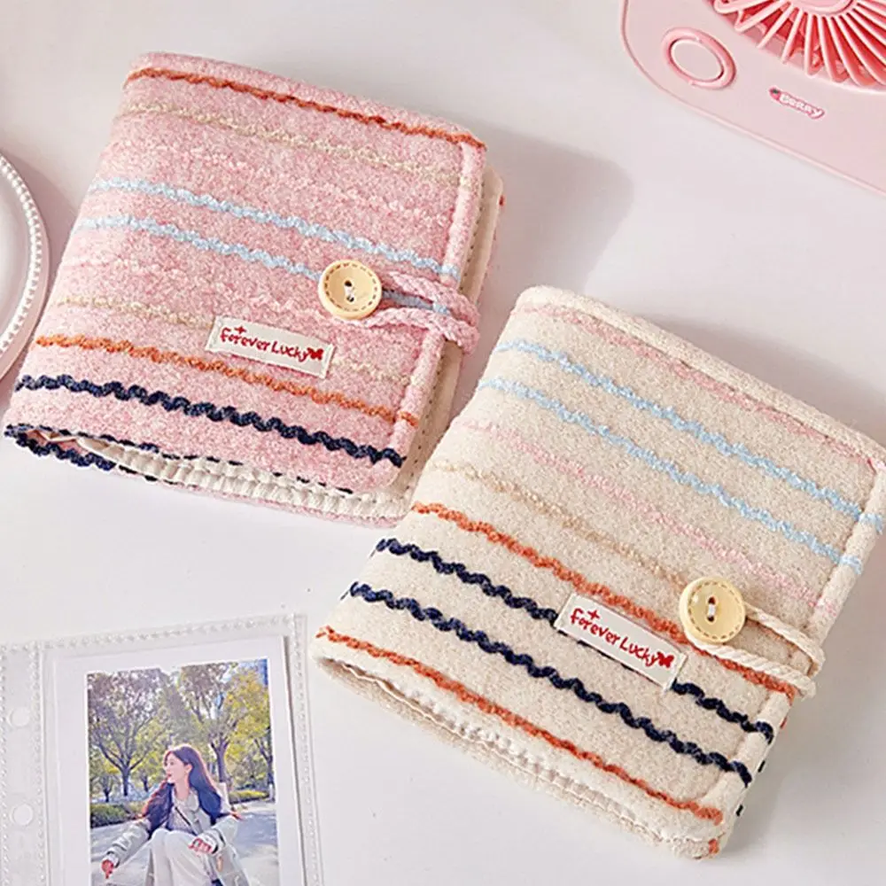 

DIY Canvas Photo Album Binder Anti-scratch Korean Style 3-inch Photocard Holder INS Loose Leaf Idol Card Collect Book