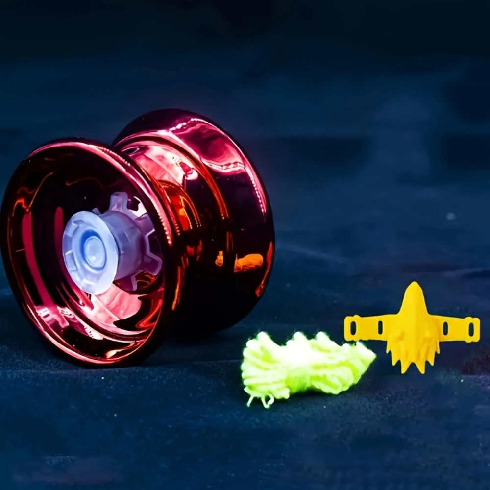 Professional Yoyo - High-Speed Metal Spinner with Cnc Top & Finger Guard for Competitive Play, Mixed Colors, Cover
