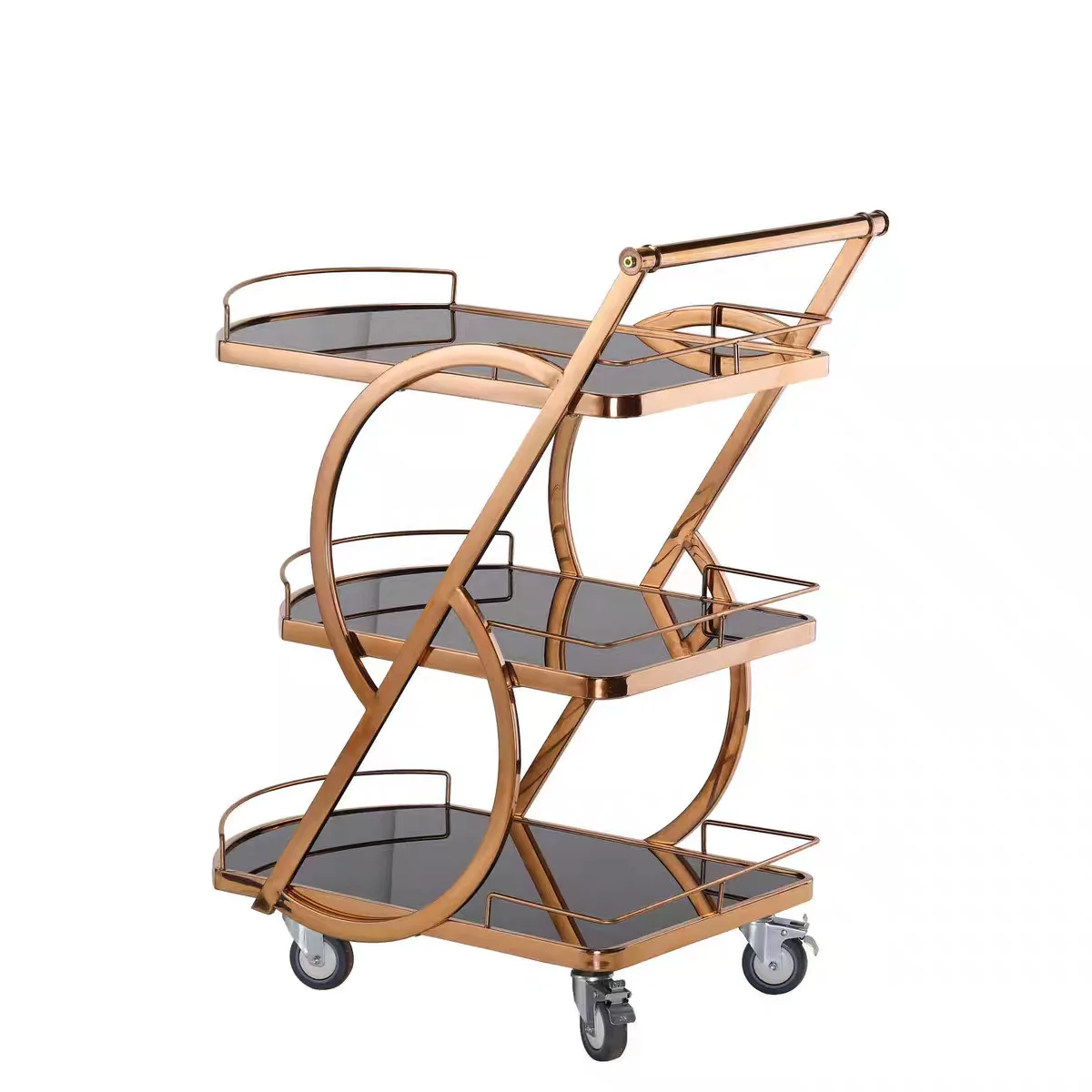 Dining Car Three-layer Stainless Steel 4S Shop Service Cart Trolley Hotel Restaurant KTV Commercial Wine Delivery