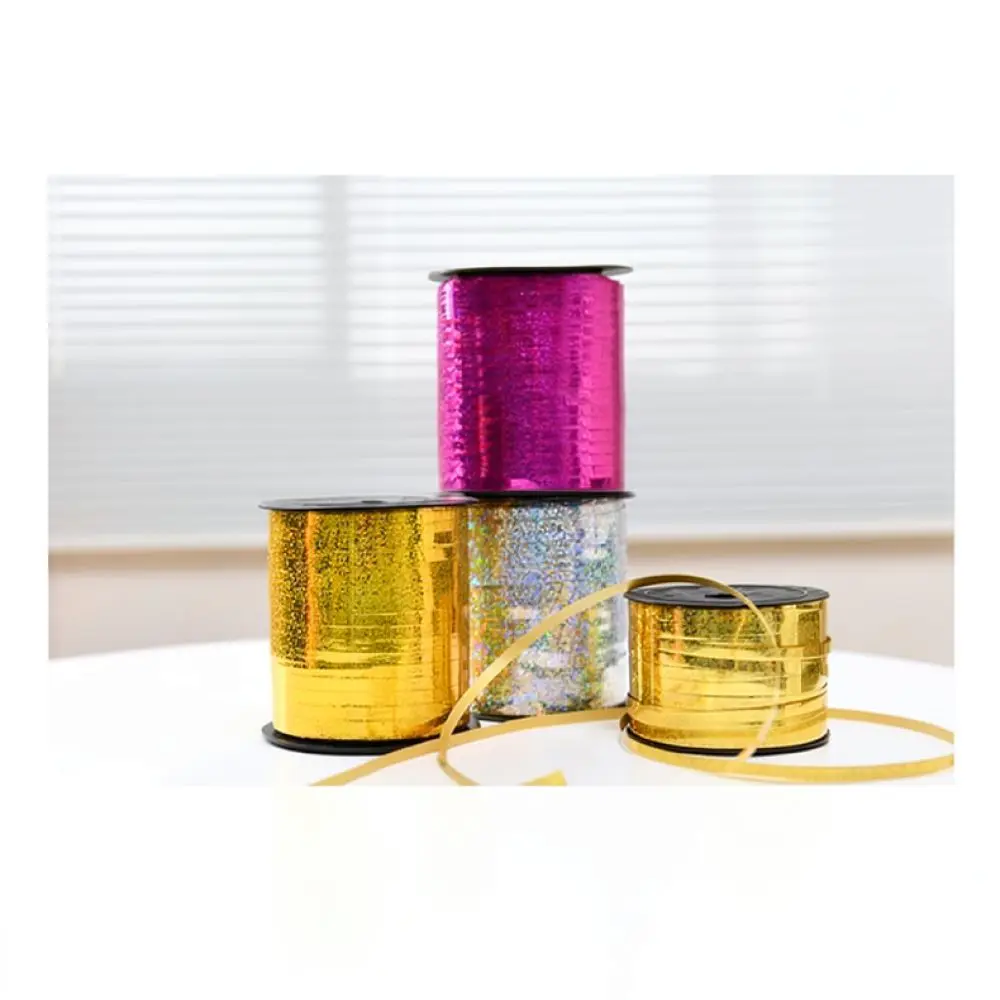 Laser Ribbon For Balloon Tassel Decoration Shiny Party Streamer Festive Wedding Birthday Crafting String Event Setup Tool