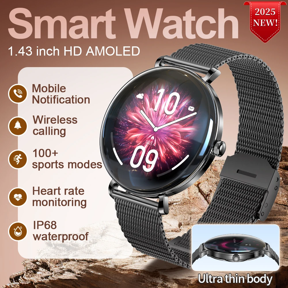 LIGE Ultra Thin Bluetooth Call Smartwatch 1.43
