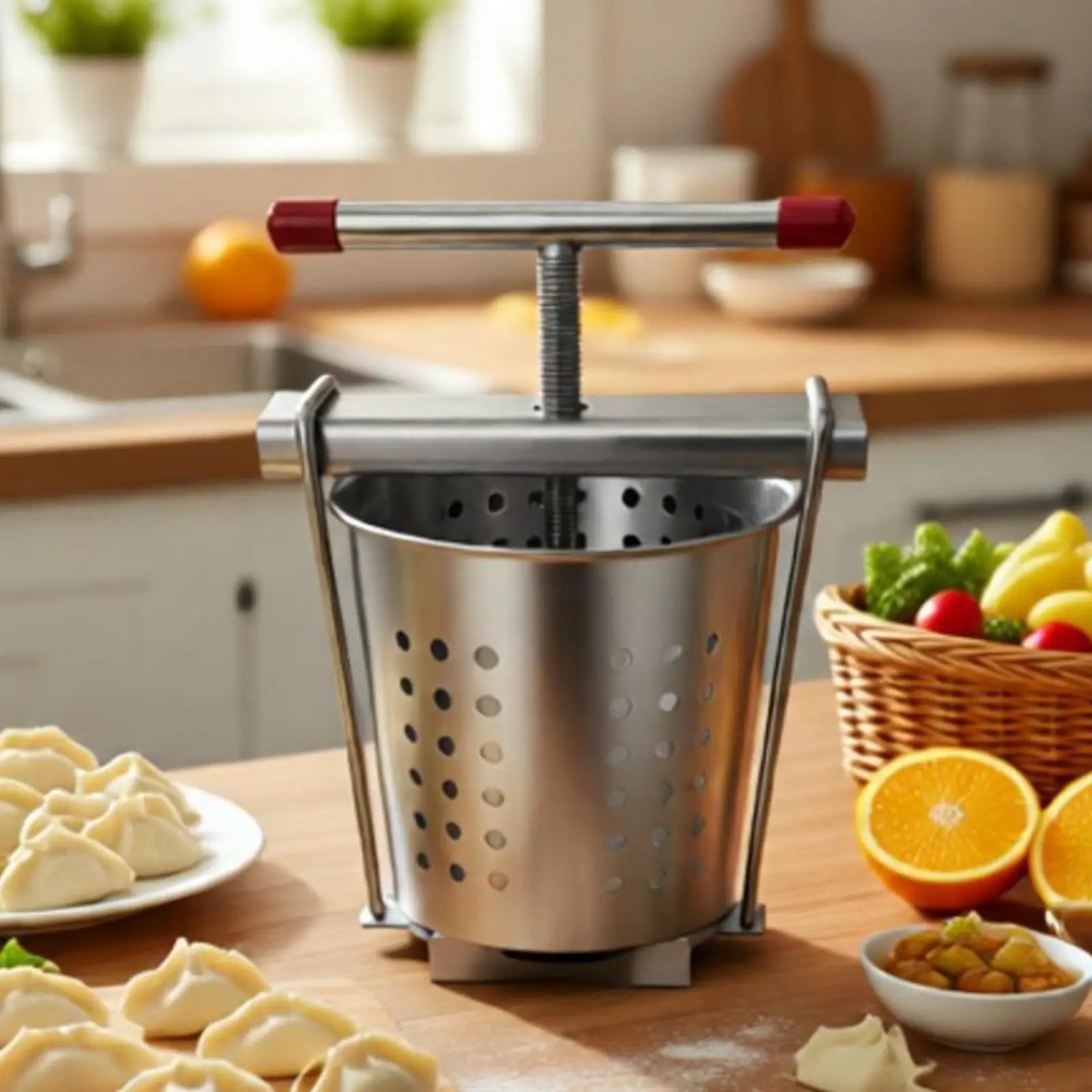 Honey Press Machine Manual Press Barrel Beekeeping Extraction Vegetable Filling Squeezer Multifunctional Wine Making Extractor