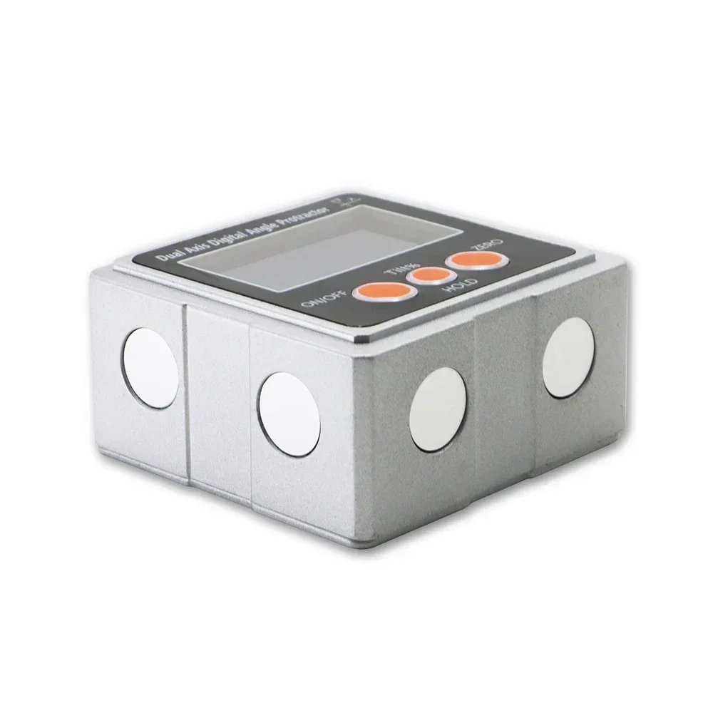 SHAHE-inclinómetro Digital de doble eje con imanes de 3 lados, caja cónica de aleación de aluminio, transportador electrónico, indicador de ángulo Digital