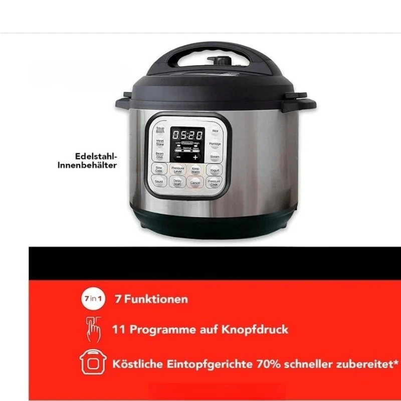 

Электрическая скороварка Мультиварка 7-в-1 Универсальная кастрюля для приготовления пищи со смарт-программой Рисоварка