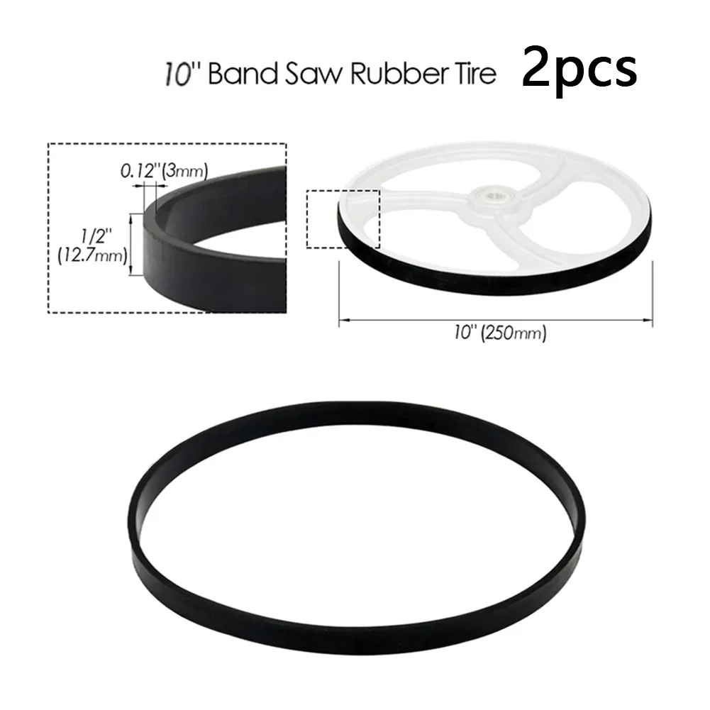 2Pcs/Pack Woodworking Band Saw Wheel Rubber Band Anti-slip And Anti-noise Rubber Ring 8-14 Inch Saw Scroll Wheel Rubber Rings