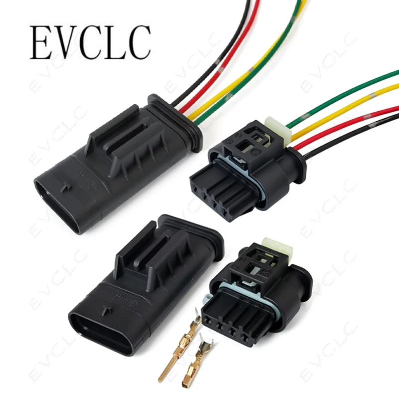 1 Set Car 4-Pin Harness Connector 872-617-541 805-122-541 for BMW Exhaust Pipe Electronic Valve Connector Pressure Sensor Plug