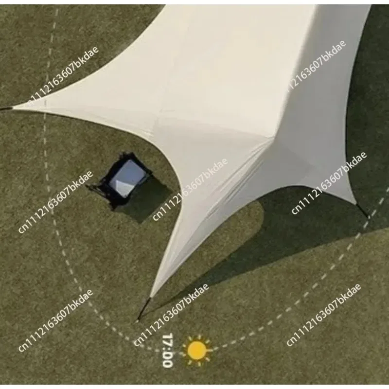 Portable Hexagonal Black Coating Canopy, Quick Setup Waterproof Ventilated Tent for Outdoor Camping Beach Sun Shading