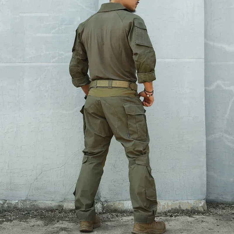 G3 Tactical Uniform Suit Hunting Pants Gen3 Hiking Shirts Milit Outdoor Camo Trainning Suits Airsoft Paintball Clothes GREEN Set