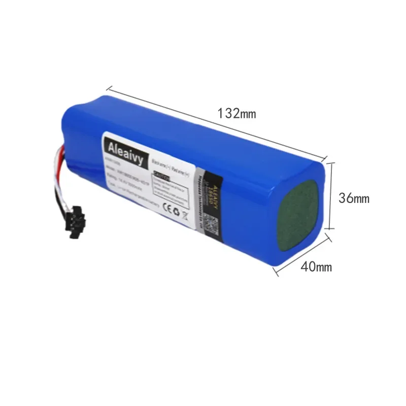 14.4V 5200mAh Li ion Battery Rechargeable Battery Pack for Xiaomi Viomi S9 ROIDMI EVE PLUS Robotic Vacuum Cleaner Accessories