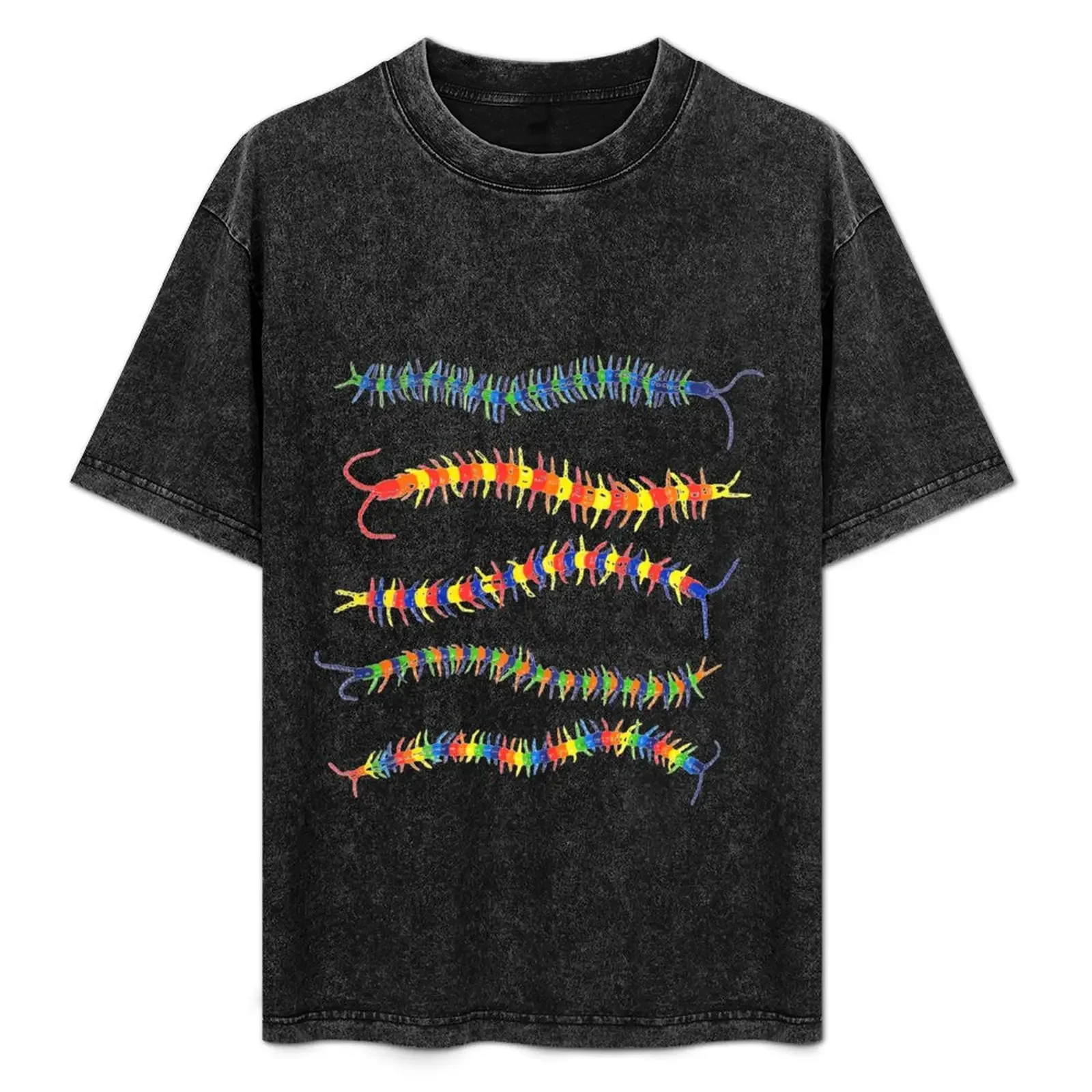 Colorwheel Centipedes T-Shirt plus sizes hippie clothes t shirts for men