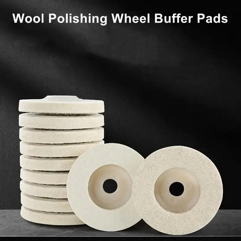 1PC Wool Polishing Wheel Disc Wool Felt Polishing Buffing Pads Fits Angle Grinder for Metal, Marble Stone, Furniture Car Wax