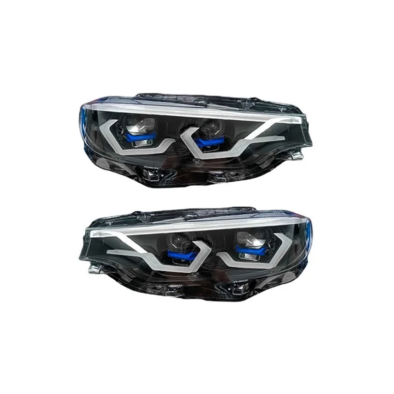 Moggic LED Laser Headlight Assembly For 3 Series F30 F35 2013-2019 Modified OSS Scoop DRL Head Lamp Plug And Play