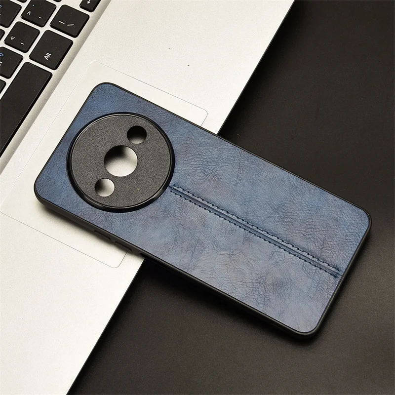 For POCO C61 Case Suture Soft Edge PU Leather Hard Phone Cover For Xiaomi POCO C61 Pocophone C 61 Case