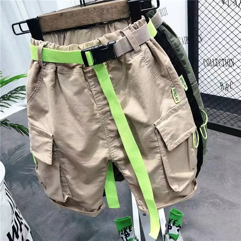 Boys And Children's Summer Pants Five Piece Pants Thin Children's Work Shorts Korean Version Of Baby Casual Pants 2024 New Model