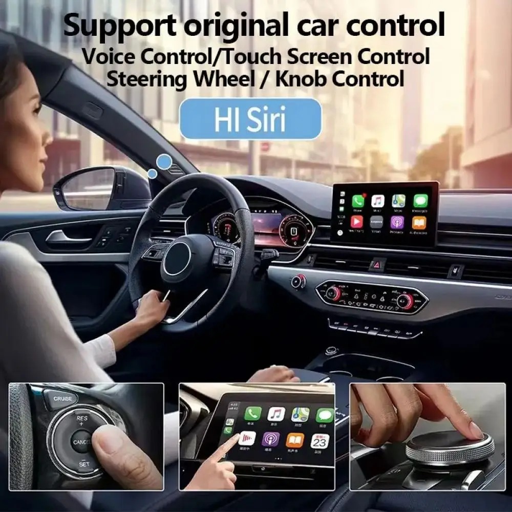 Drahtloser Adapter Smart Wireless CarPlay Android Auto AI Box Plug & Play WiFi Bluetooth-Verbindung OTA-Upgrade Autozubehör – Detail 5