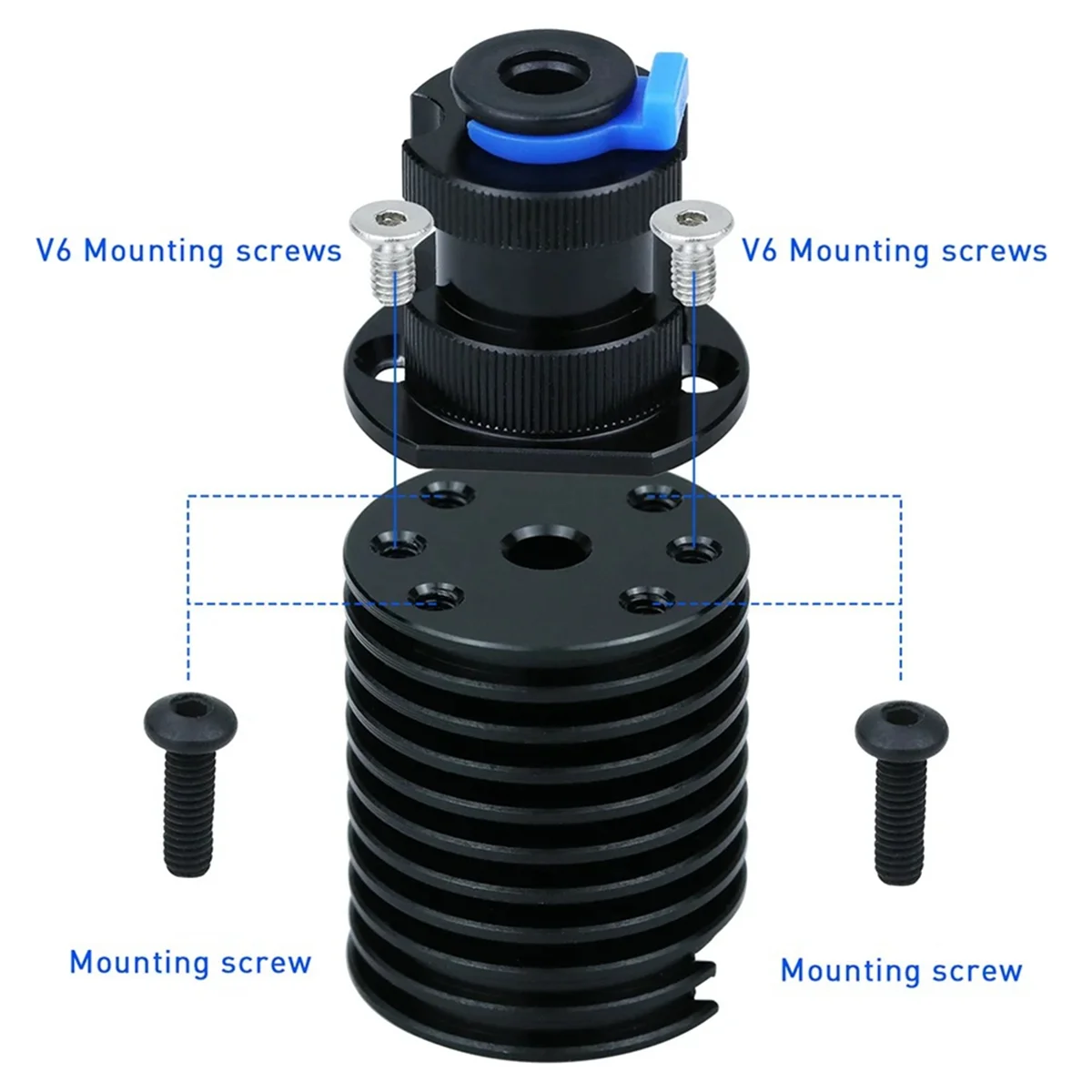 Imagem -06 - Hotend Kit Bocal de Latão Núcleo de Aquecimento Cerâmico Termistor 104nm Peças para E3d v6 E3d v6