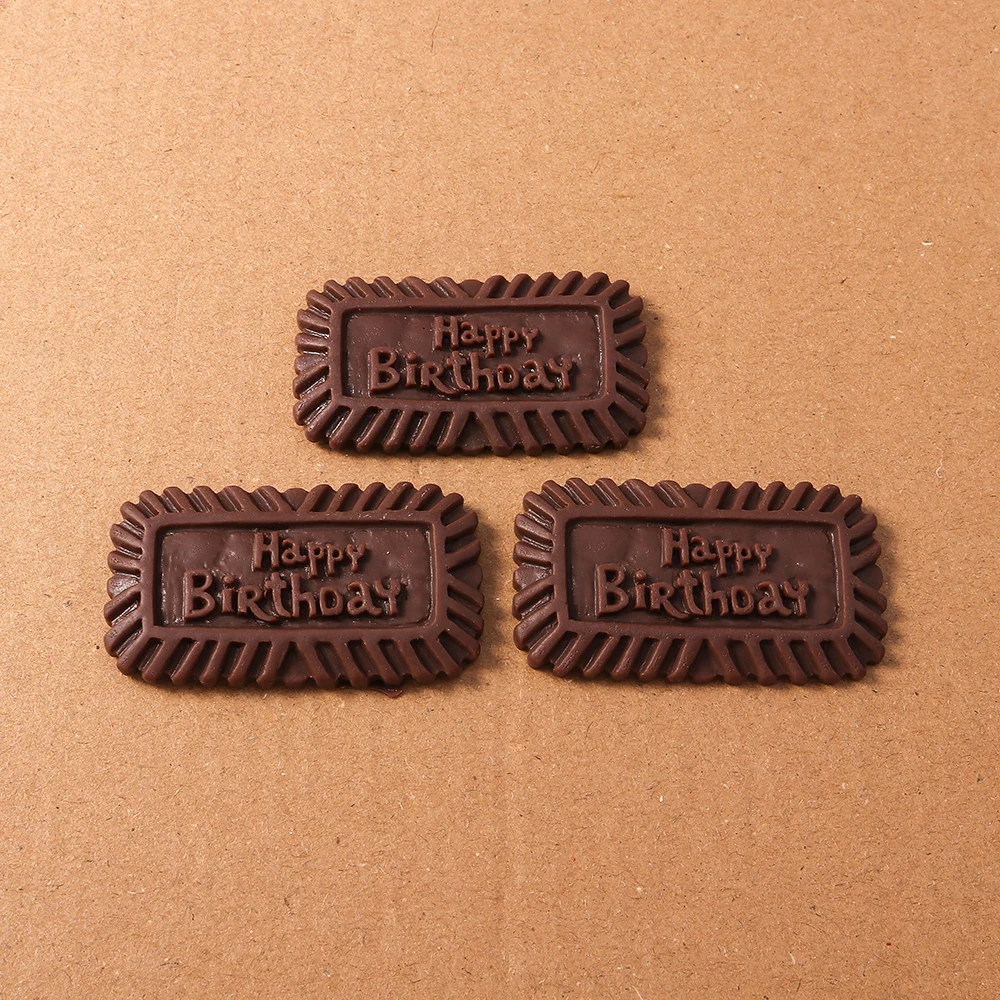 4pcs Simulation Cookies Waffle Charms for DIY Jewelry Making