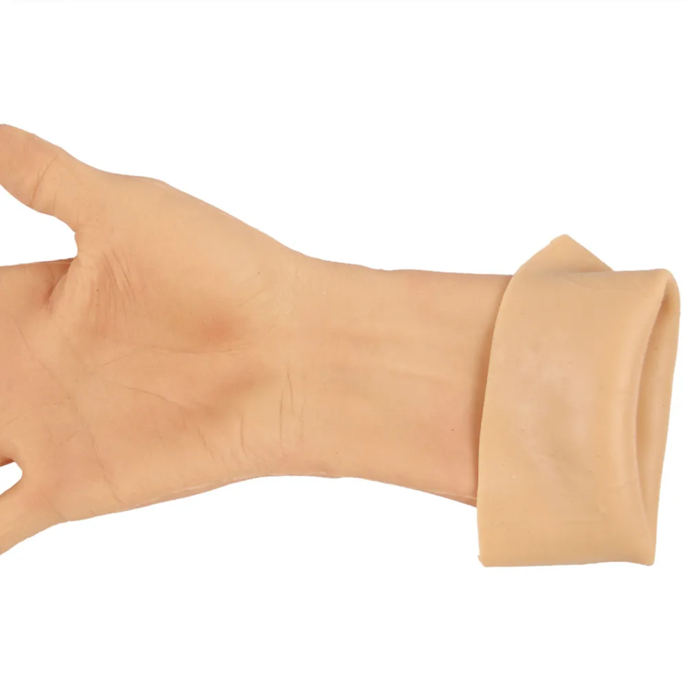 Know U Artificial Silicone Realistic Hand Gloves With Real Skin Texture Skin Old People Super Elastic Prosthetic Hand