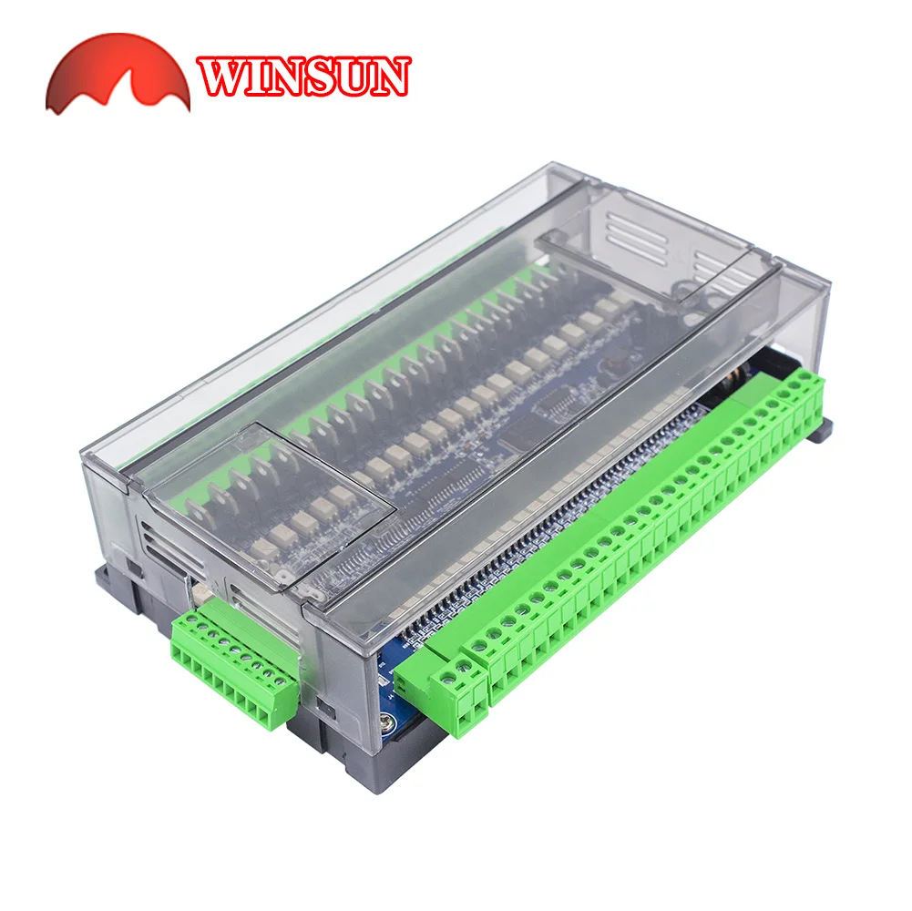 Imagem -04 - Rtc Modbus Rtu Compatiable Fx1n 2n 24 Entrada 24 Transistor Saída Analógico Entrada Saída Plc Controlador Fx3u48mt Rs485