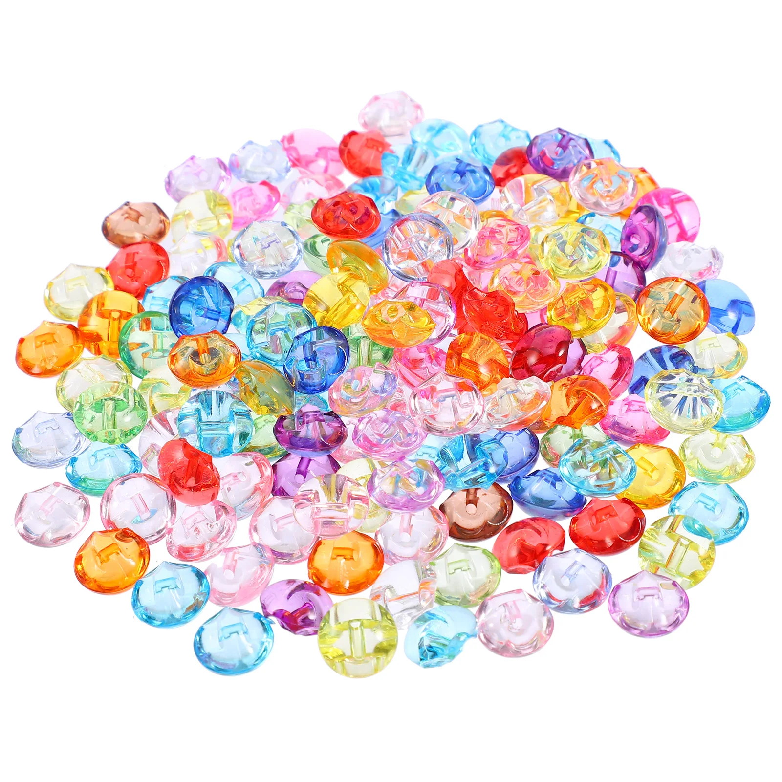

150Pcs Transparent Buttons Stylish Resin Buttons for Sewing Craft Knitting Crochet DIY Accessories Crystal Button
