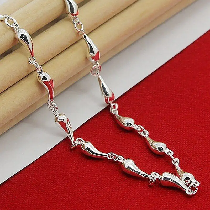 Elegante Druppels 925 Sterling Zilver Waterdruppel Hanger Ketting Ketting Accessoires Sieraden