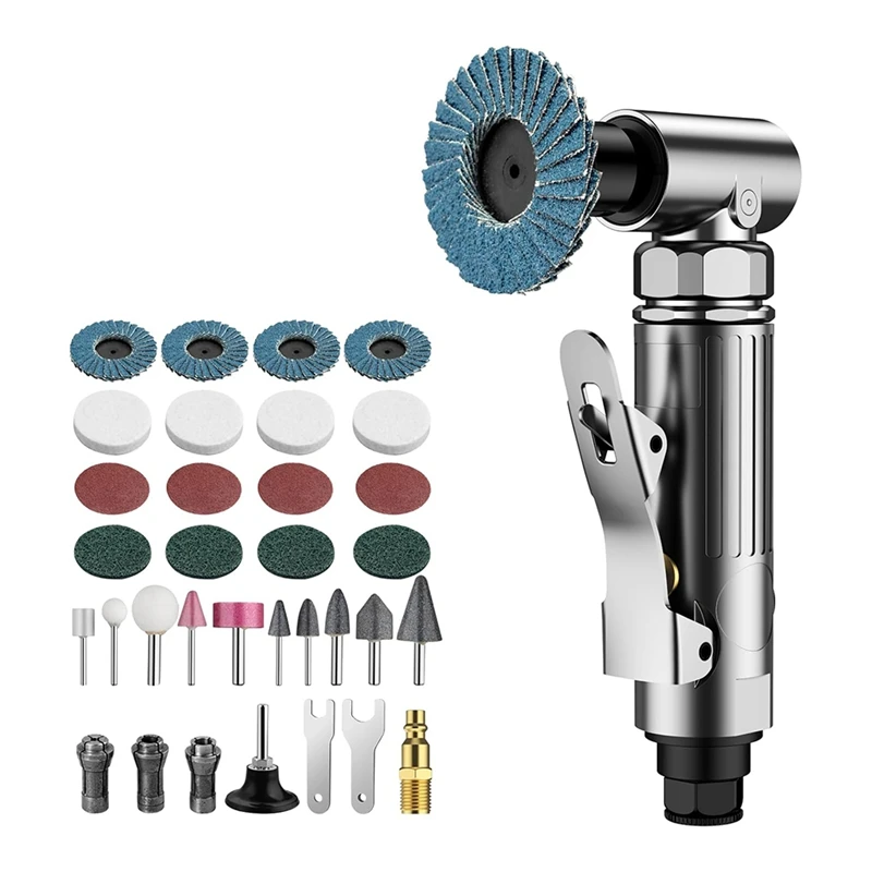 Angle Air Die Grinder, 90 Degree Heavy Duty 20,000 RPM Compressed Sander Polisher Tool For Contour Grinding, Polishing