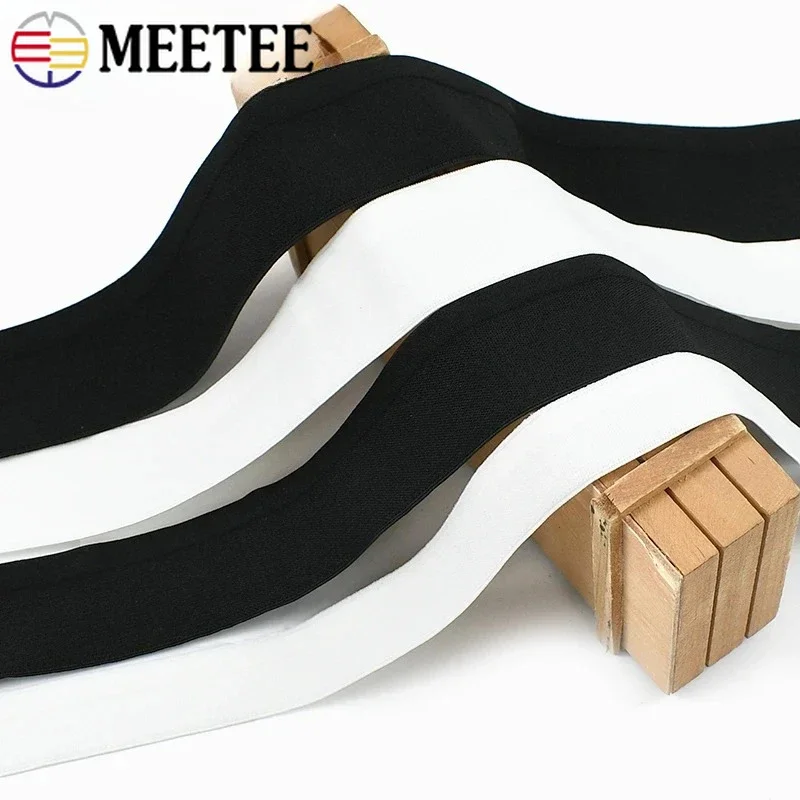 

25-50mm 2/5/10Yards Nylon Elastic Bands Y-shaped Open Edge Exposed Waistband Stretch Webbing Pants Dress DIY Sewing Accessories