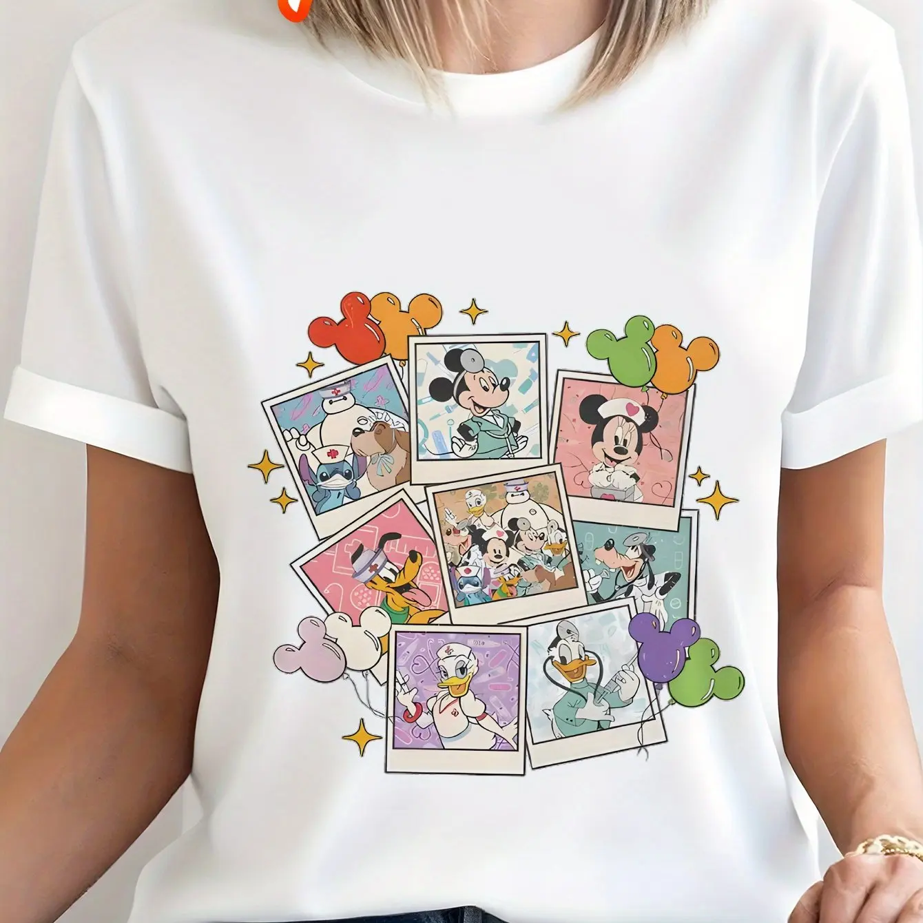 

Футболка Disney с экстремальной камерой и Микки и Минни Маус, дышащая повседневная футболка с коротким рукавом, летняя рубашка для пляжной вечеринки