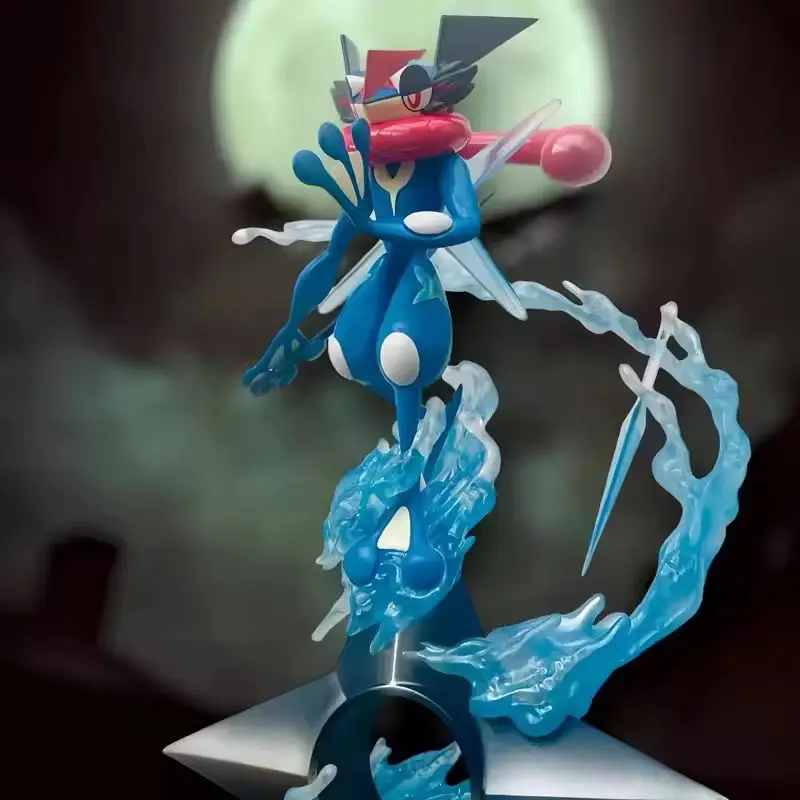 Pokémon Gk Kaga Ninja grenouille Anime Figure Gk Greninja eau Shuriken Move galerie d'art animal de compagnie elfe figure modèle poupée jouets de noël Gif